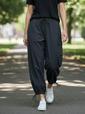 Old Navy Stretchtech Quick Dry Pants Black Drawstring Waist & Ankles – XXL #107M